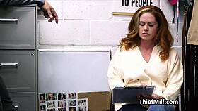 Aussie cougar rides officer's dick for stealing lingerie