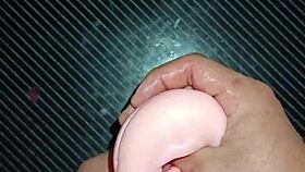 Kissy blowjob leads to creampie sex with real doll.