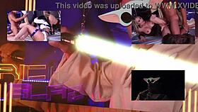 star whores THE BONER awakens in blonde cosplay slut with huge big cock big ass 4some babe skirt deepthroat