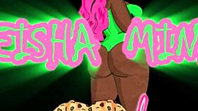 In this tale, the stepbrother watches Evil Eater Keisha Minaj suck a big black cock to cumshot