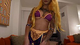 Stunning Black Hottie Annie Verse Takes Big Dick In Zelda Cosplay Pov