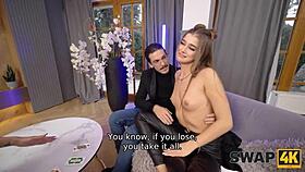 Morning coffee turns into a bisexual threesome with Olivia Sparkle and Veronica Leal