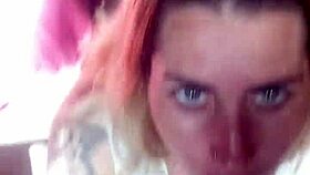 Early morning craving hits and she begs for a big load of cum right in her mouth from that monster cock.