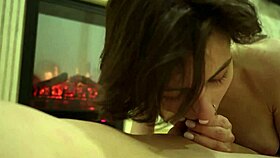 Girlfriend With Short Hair Giving A Sensual Blowjob At Home