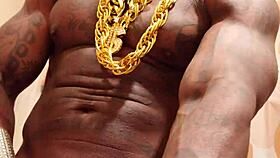 Hallelujah Johnson worships big black hairy dick