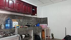 my friend's sister is preparing the dinner, and it looks very tasty to everyone