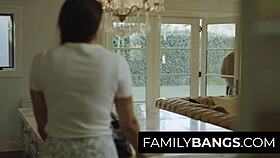 Stressed milf finds messy son-in-law, what happens next?