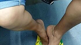 Is This Brazilian Girl's Hidden Flip Flop Shoeplay?