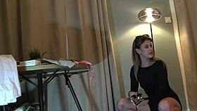 Sexy Cute College Girl Changes Clothes At Casting, Shows Panties And Ass!