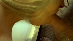 naughty wife deepthroats and gags on monster cock