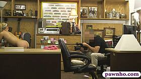 Blonde babe nailed by nasty pawn dude in his pawnshop!
