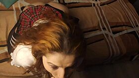 i feel so excited with deep blowjob leading to cum play on tits