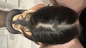 Young Brunette Student Worships Friend's Ass Before Giving Blowjob And Swallowing Cum