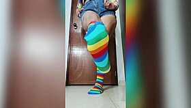 kylei ellish offers intriguing footjob for foot lovers, follow on ig and twt