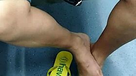 Is This Brazilian Girl's Hidden Flip Flop Shoeplay?