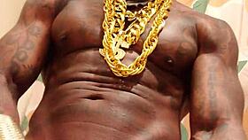 Hallelujah Johnson worships big black hairy dick