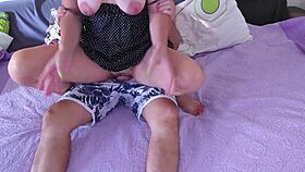 Please Fuck My Pussy After Fingering Stepsisters Wet Pussy Until Orgasm While Watching TV