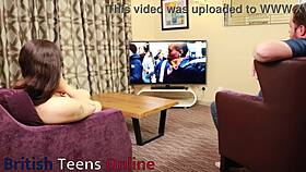 british teen gives oily handjob to boyfriend