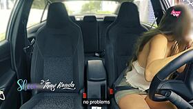 me being naughty without panties or bra teasing the rug salesman