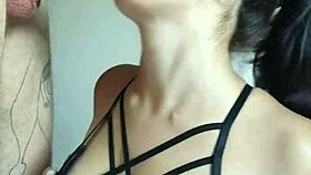 Hot girlfriend gives deep blowjob to wellington prado's big cock