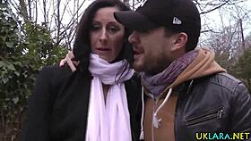 british milf in stockings gets ass jizzed