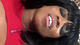 Fresh ebony milf takes that Italian pound machine deep! Interracial POV pussy pounding ends in massive cumshot climax.