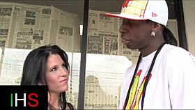 The wonderful milf is being fucked by the black guy in a passionate encounter. He performs cunilingus on her shaved pussy before missionary.