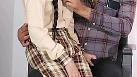 School girl gets fucked by her teacher with a monster cock in this hardcore scene