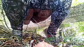 I love watching these hot streams from a mature cougar's wet hairy pussy in outdoor compilation.