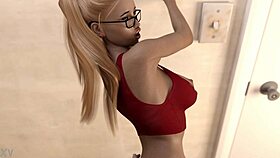 Hot Blonde Girl Gets Her Tight Ass Fucked By A Huge Cock Full Game In Bio