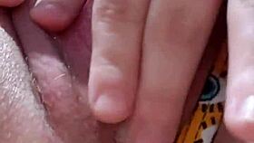 Rubbing Her Clit Intensely Until She Cums In Close-Up