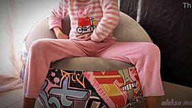 Wow, Skinny Asian Teen Masturbates Pussy and Squirts Orgasm!