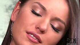 Glamorous Russian Babe Nataly Gold Displays Her Meaty Pussy In Doggy Style Position