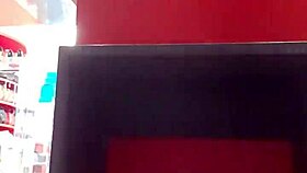 Stepsister Tries Shoes in Store, Showing Dirty Feet and Panties