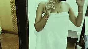 indian girl strips and plays with pussy