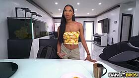 Eden West feels deep emotion sucking her stepfather's big cock to climax