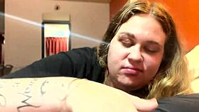 Tall BBW Gives Sloppy Blowjob to BBC