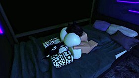 Fucking hard doggystyle with big cock in roblox cosplay