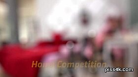 cute lesbian chicks get sprayed with piss and splatter wet twats using toys and dildos