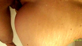 Shower fuck in the morning with blowjob, ass, bathroom, pussy, bathing, natural tits, sensual, teasing.