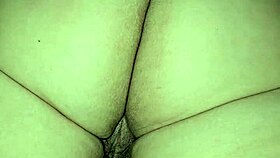 Back massage leads to staring at her pussy lips