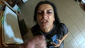 Face-fucking in tight jeans