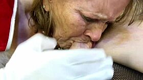 Granny Carmen Claus Sucks Cock As Head Elf With Christmas Spirit.