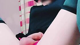 hot young ladyboy linda gets anal penetration and masturbates solo