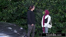 Young hot indian muslim teen 18+ explores interracial adventure with big hard white cock, showcasing sexy tits and hardcore pussy action.