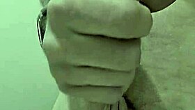 Skinny Girl Strips Naked in Bathroom with Monster Cock