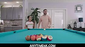 freya von doom gets used on the pool table in pov