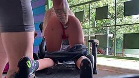 blonde offers ass to brother-in-law for arm insertion