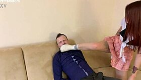 i'm humiliated as teacher by reckless perverted s spitting on my face, double femdom