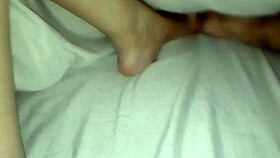 my wife's blue leggings in the first part, featuring panties